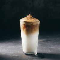 Dalgona coffee (almond milk- less sweet)  at Happy Eatery in Arlington