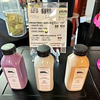 Ube horchata, spirulina horchata, strawberry horchata at Cuco Etc - Pop-Up in Stockton