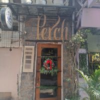 Don't miss the narrow entrance! at Perch Wine & Coffee Bar in New Delhi