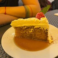 Tres leches cake 4,50€ at Los Andenes Vegan - Puerta de Toledo in Madrid