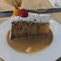 Tres leches at Los Andenes Vegan - Puerta de Toledo in Madrid