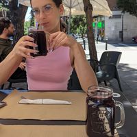 Chicha morada at Los Andenes Vegan - Puerta de Toledo in Madrid