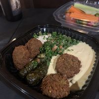 Vegetarian sample minus dairy at Aladdin's Eatery in Mt Lebanon