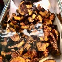 Fried aubergine   at Falafel King in Manchester