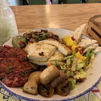Hot bowl with Thai rice and marinated tofu  at Mr Kale - Maspolomas  in Gran Canaria
