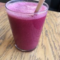 Dragon fruit (pitaya) smoothie   at Mr Kale - Maspolomas  in Gran Canaria