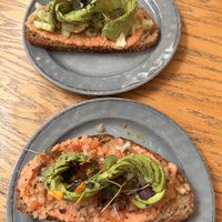 Avocado toast with tomato base  at Mr Kale - Maspolomas  in Gran Canaria