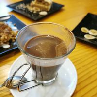 Vegan hot chocolate at VEGandVEG Gastroartesanía in Fuenteheridos