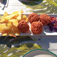 Croquetas de boletus at VEGandVEG Gastroartesanía in Fuenteheridos