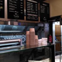 Die Speisekarte und Bedienungstheke at Il Vegano in Aachen