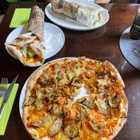 don’t worry I was the one who took a bite from the pizza before taking a picture :) at Il Vegano in Aachen