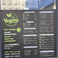 Menu outside  at Il Vegano in Aachen