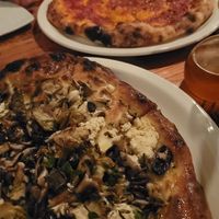 Fried artichoke, mushroom, and vegan ricotta at Pizzeria Toro in Durham