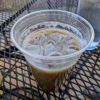 Iced Cuban espresso with almond milk drink at Havana Cabana in Kanab