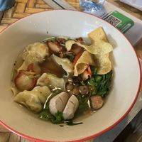 Cantonese wontons with red pork   at Jay Hom Chan - ร้านอาหารเจหอมจันทร์ลำปาง in Lampang