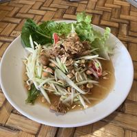 Som tum  at Jay Hom Chan - ร้านอาหารเจหอมจันทร์ลำปาง in Lampang