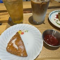 Coconut scone with jam  at A Piece Of in Seoul