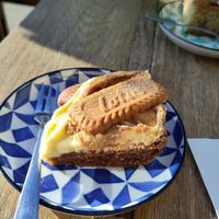 Coffee and biscoff cake at Stanley & Ramona in York