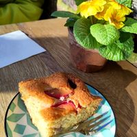 Plum and almond cake at Stanley & Ramona in York