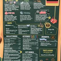 German menue  at Vélicious Burger in Colmar