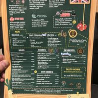 English menue  at Vélicious Burger in Colmar