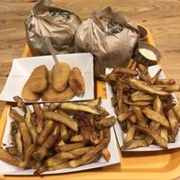 Burger, Fries and Nuggets  at Vélicious Burger in Colmar