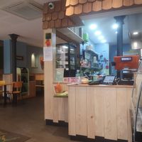 Cute interior at Vélicious Burger in Colmar