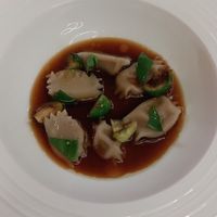 Butternut squash pasta in soy sauce reduction at Beyla in Copenhagen