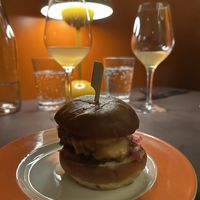 Bourbon Cheese Slider  at Beyla in Copenhagen
