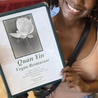 Menu and me  #Veganuary at Quan Yin in Houston
