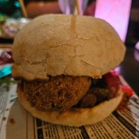 Falafelburger, dazu gab es Pommes at Graftwerk in Delmenhorst