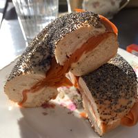 bagel carrots and cheese  at Snug - The Comfort Cafe in Rome