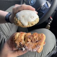 (Top) Lemon Poppseed Scone (Bottom) Almond Bear Claw. Both Vegan!  at Coffee Times Drive-Thru in Tucson