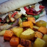 Vegan sandwich at El Garden in Antigua