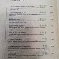 Vegan main dishes at El Garden in Antigua