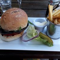 Vegan burger at Domali Cafe in South East London