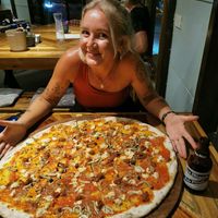 Size of the 24” pizza!  at Gorgonzola Pizza & Pasta - El Nido in El Nido