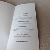 Menu in Slovenian at Dvor Jezersek Brnik in Kranj