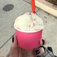 vegan playoff party (vanilla ice cream, chocolate crumb crunch, salted caramel swirl)  at Milk Jawn in Philadelphia