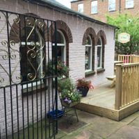 outside seating area at I Love Cafe in Carlisle