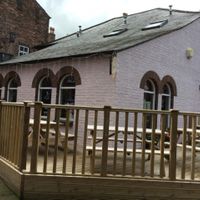 outside seating area & decking  at I Love Cafe in Carlisle