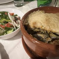 Plant based mussaka   at Mandra Tavern in Paphos