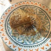 Baklava without ice cream  at Mandra Tavern in Paphos