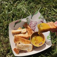 Dippy eggs at Vegan Filth in Cardiff