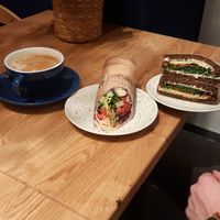 Vegan sandwich, falafel wraps at Haferkater - Berlin Ostbahnhof in Berlin
