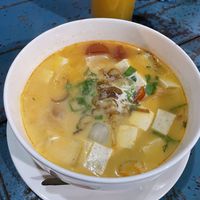 Tom yum with tofu  at Sabaidee Sivilay Restaurant in Pakbeng