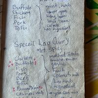 Menu  at Sabaidee Sivilay Restaurant in Pakbeng