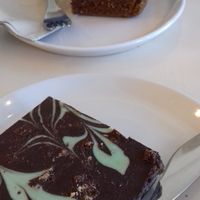 Mint choc slice and coffee & walnut cake at Culture - Cafe & Deli in Inverness