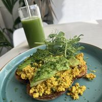 Tofu scramble & juicee  at Culture - Cafe & Deli in Inverness