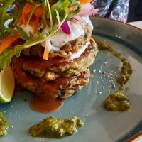 Fritter stack at Culture - Cafe & Deli in Inverness